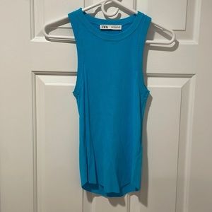 Blue women’s zara tank top size large